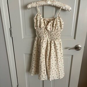 SHEIN Cream Floral Juniors Dress